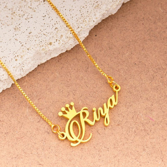 Crown Name Necklace